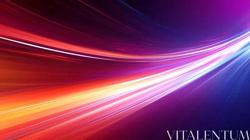 Vibrant neon light trails in dynamic abstract digital style.