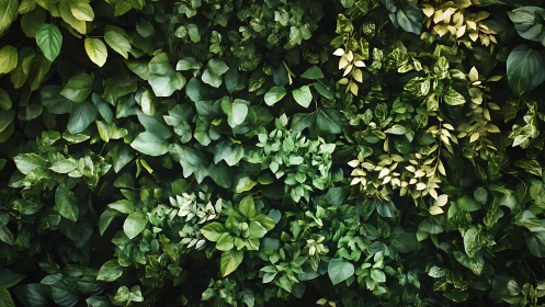 Dense vertical plant foliage forms structured green coverage