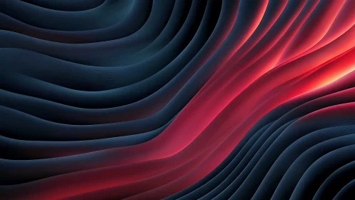 Layered curved bands with red illuminated central section.