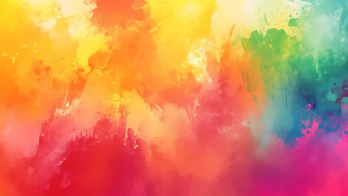 Radiant clouds of color drift softly across the canvas