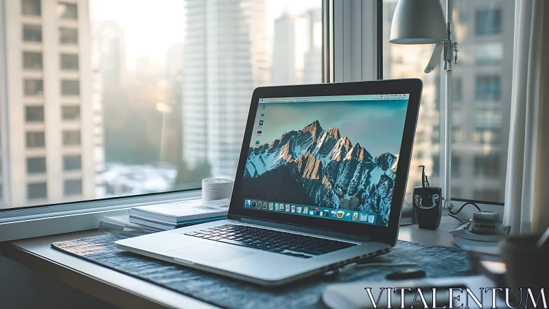 City-window laptop turns a quiet desk into a digital lookout