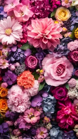 Vibrant Floral Abundance. Dense Garden Composition.