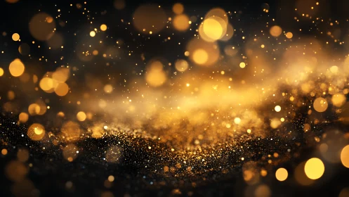 Golden dust galaxy drifts across a midnight dreamfield.