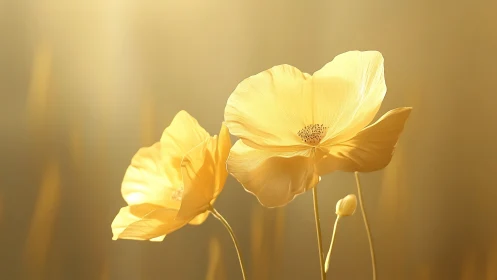 Golden Cosmos: Where Petals Dance in Liquid Sunlight