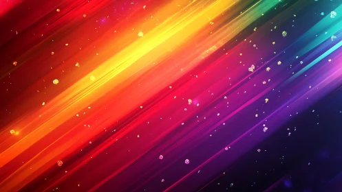 Diagonal multicolor light streaks traverse a dark gradient field