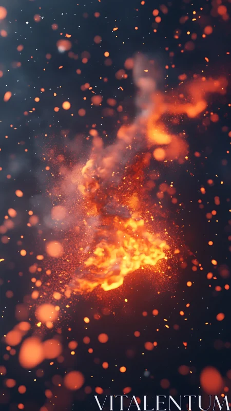 Inferno Particle Explosion: Where Molten Energy Dances Upward.