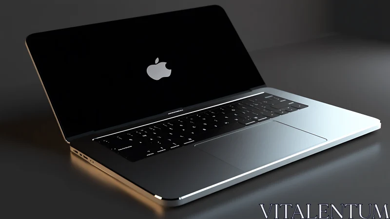 Sleek silver laptop waits quietly for your next bright idea.