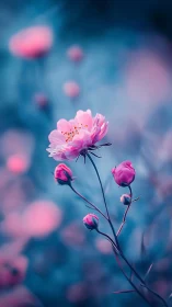 Pink Peonies with Bokeh Background.