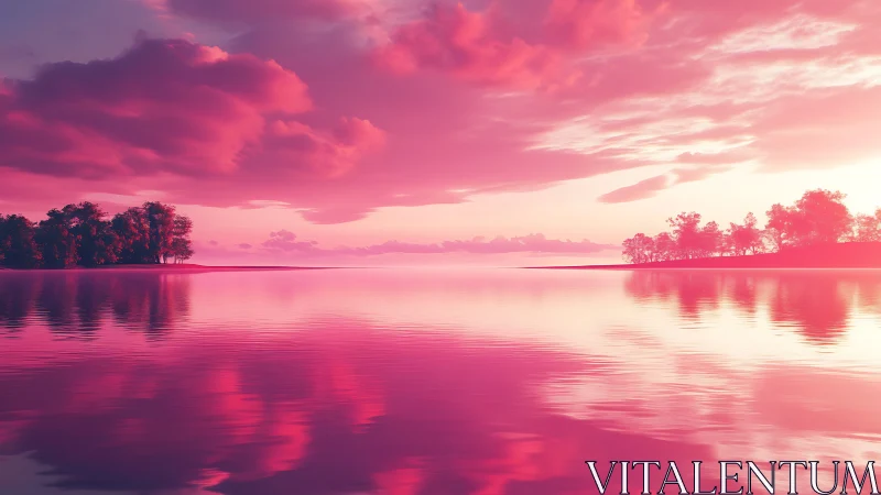 Chromatic lake horizon under magenta spectral diffusion.