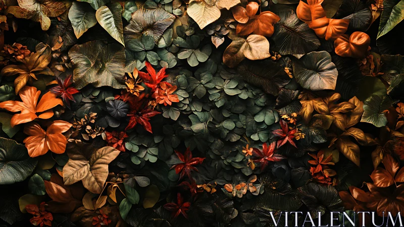 Lush autumn foliage vortex in rich cinematic lighting.