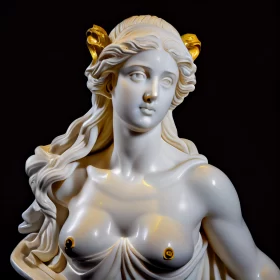The Roman marble stature of the beautiful Greek Goddess Aphrodite is a stunning piece of art. It is 