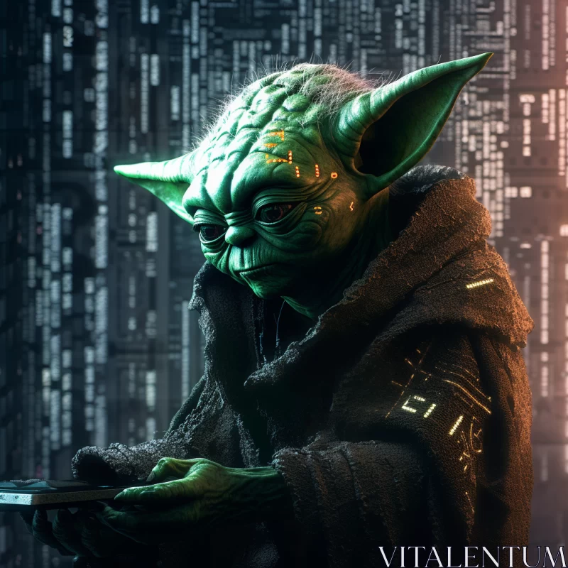 Yoda: The Matrix-Style Reimagining AI Image