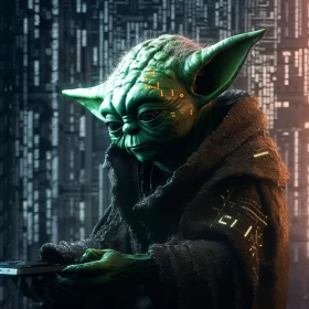 Yoda: The Matrix-Style Reimagining AI Image