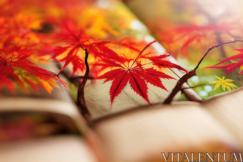 Whimsical Tales: Japanese Maple Trees Unleash Autumn's Magic AI Image