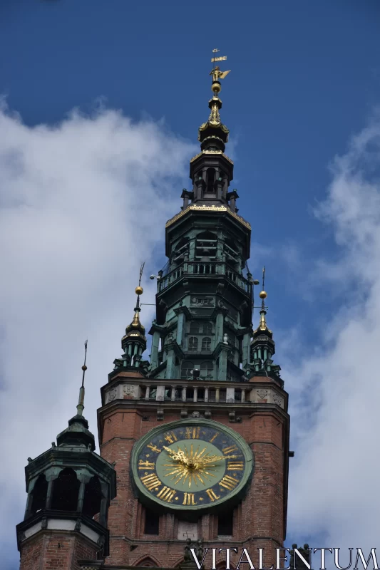 Gdańsk Town Hall Tower: One Of The Most Beautiful Pieces Of Architecture In Poland Free Stock Photo