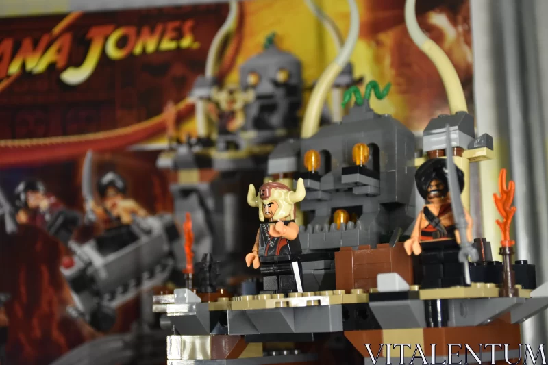 Lego Adventure Chronicles: Close-Up of Indiana Jones Universe Heroes Free Stock Photo
