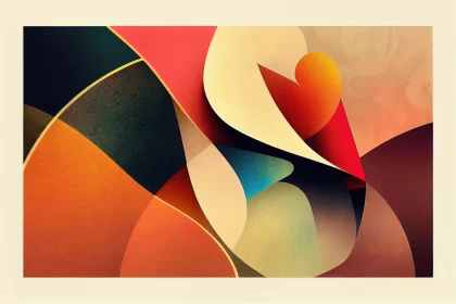 Pastel Collage: A Beautiful Abstract Fusion of Colours AI Image