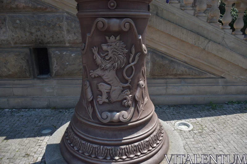 Symbolic Ensign: Czech Republic's Coat of Arms by Museum Lamppost Free Stock Photo