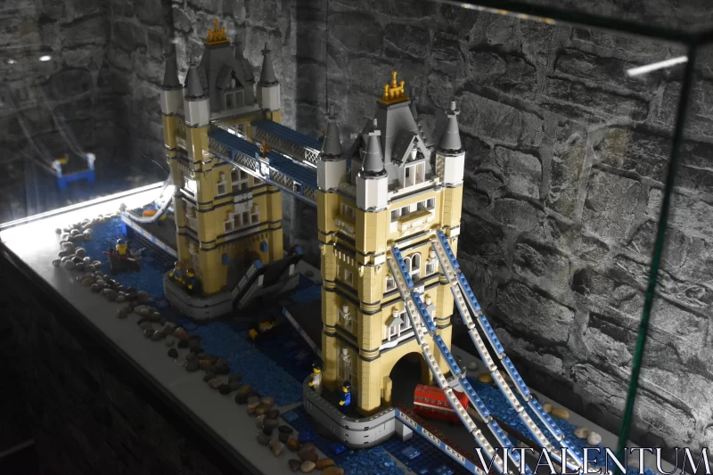 Lego Landmark Marvel: Tower Bridge Rises in Miniature Glory Free Stock Photo