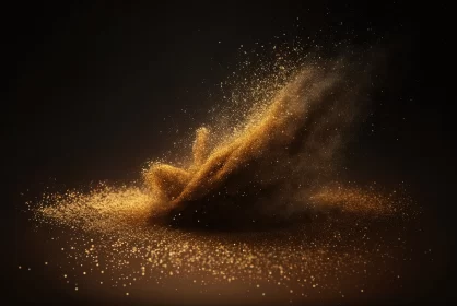 Glitter Dust Particles on a Dark Background