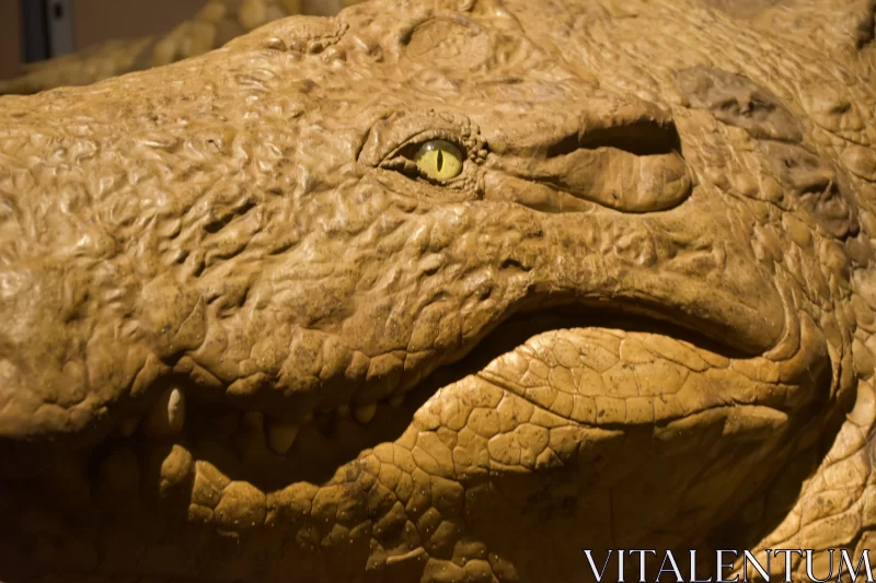 Gaze of the Wild: Piercing Eyes of the Alligator Free Stock Photo