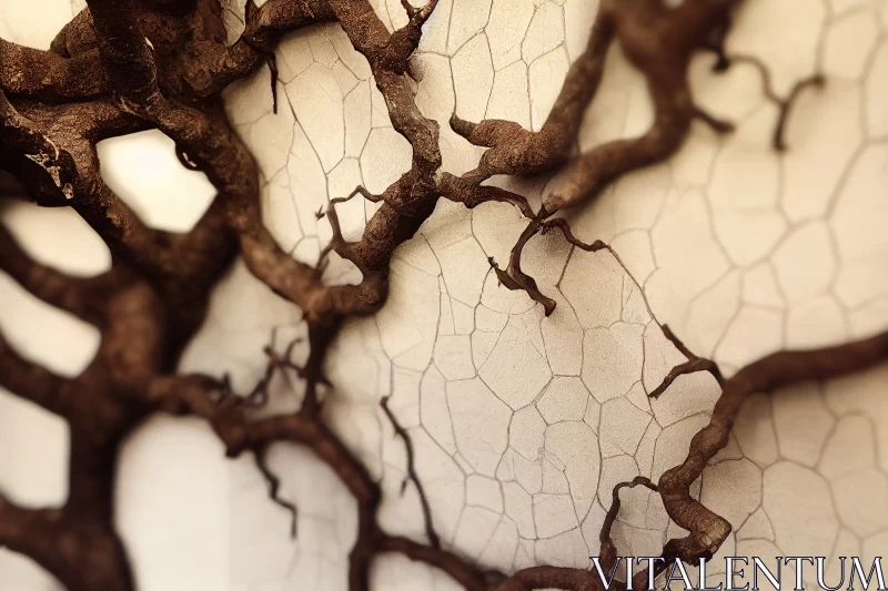 Nature's Tapestry: The Whimsical Texture of Ficus Roots Mirroring Human Veins and Arteries AI Image