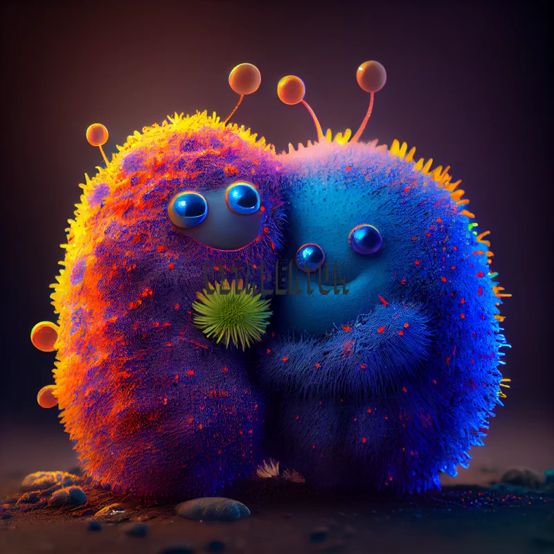Cuteness Overload: Bacteria Toys AI Image