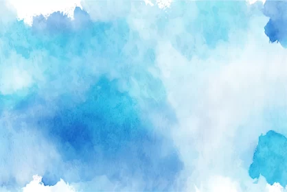 Abstract Blue Harmony: Watercolour Background of Blue Colour AI Image