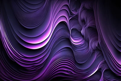 Purple Hues: Mesmerizing Abstract Wave Backdrop AI Image