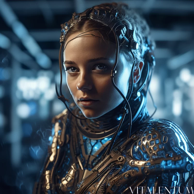 AI ART Title: New Type of Women: Cyborg Heroine