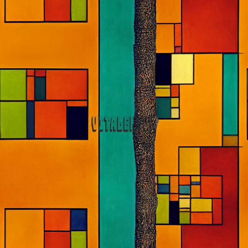 Abstract Geometrical Painting What Creates A Welcoming Vibe In Any Home AI Image