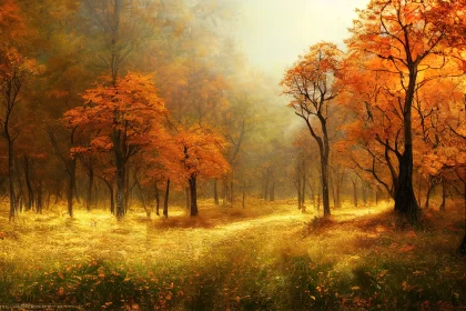 Golden Splendor: Exploring the Majestic Beauty of an Autumn Forest