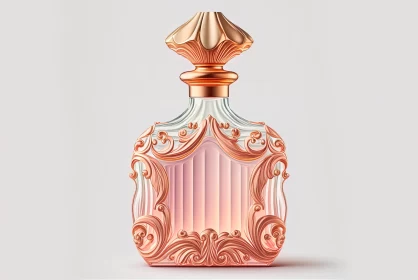 Graceful Essence: Captivating Glass Perfume Bottle AI Image