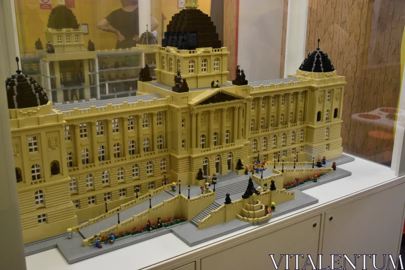 Lego Architectural Triumph: National Museum of Prague Replica Free Stock Photo