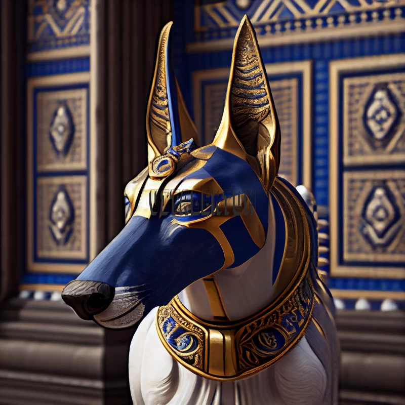 Anubis, The Amazing Azulejo Dog AI Image