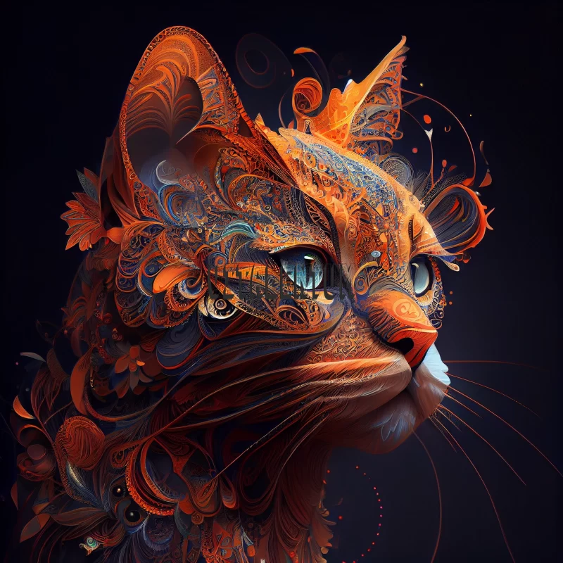 Mystery Dreamy Ginger Cat: The Marvelous Dreamer AI Image