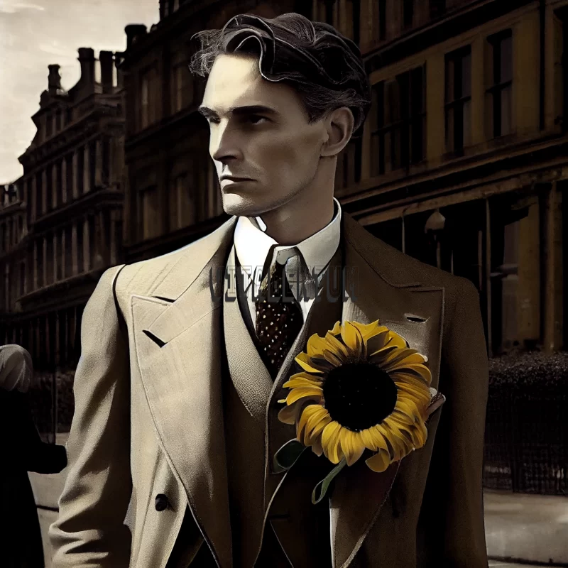 Cashmere Suit & Sunflowers: An Elegant London Adventure AI Image