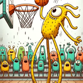 Monster Slam Dunk: A Playful Cartoon Take on Basketball