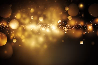 Enchanting Gold Dust: Abstract Backdrop with Light Effects AI Image