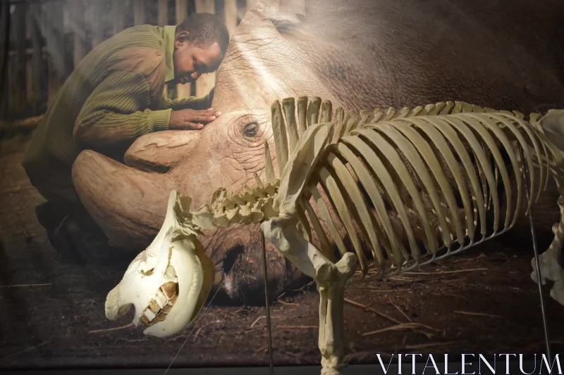 Echoes of the Past: Extinct Rhinoceros's Silent Legacy Free Stock Photo