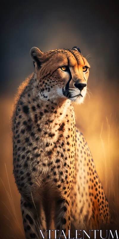 The Hunt Begins: Cool Cheetah in Pursuit AI Image