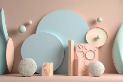 Minimalist Elegance: Abstract Pastel Background for Product Presentation AI Image