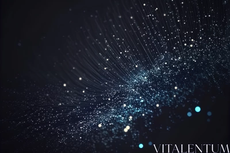 Vivid Connect: An Animation of Fiber Optic Network with Flowing Abstract Lines Background AI Image