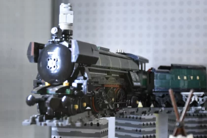 Emerald Express: Marvel at the Mesmerizing Metal Lego Train