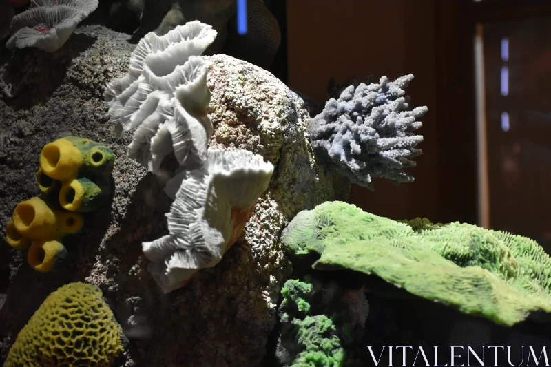 Cliffside Elegance: Bushy White Corals Adorn Underwater Cliff Free Stock Photo