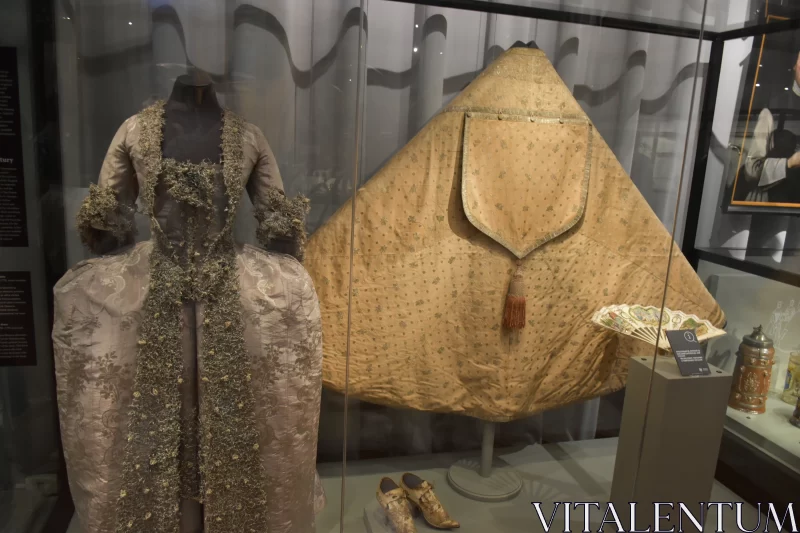 Ceremonial Splendor: Fashion History Exhibit of Beautiful Gowns Free Stock Photo