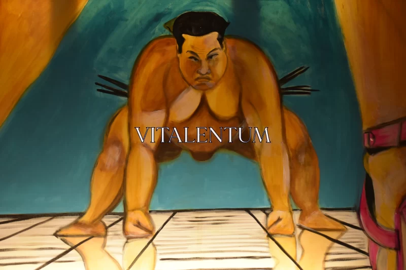 Cultural Phenomenon: Oil Sumo Wrestler Free Stock Photo
