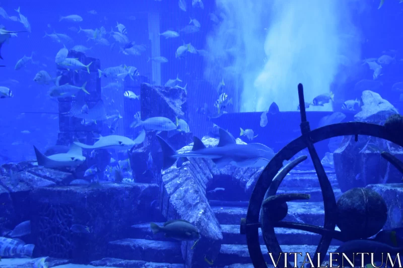 Neon Depths: Underwater World of the National Museum's Aquarium Free Stock Photo