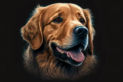 Golden Splendor: Captivating Portrait of a Golden Retriever Dog