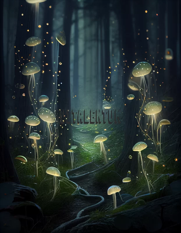 The Glowing Mushrooms Story: Everyone Needs A Little Magic In Their Life AI Image